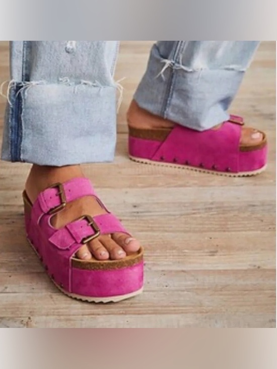 Altar'd State Shoes - Altar'd State Platform Slide Sandals